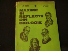 MAXIME SI REFLECTII IN BIOLOGIE-M.ANDREI-I. ANGHEL-GH.ROMAN-C. VOICA- foto