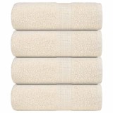 VidaXL Prosoape de săpun 4 buc cremă 30x30 cm 360 g/m&sup2; 100% bumbac
