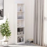 Cumpara ieftin Bibliotecă cu 5 rafturi, alb, 40x24x175 cm, lemn prelucrat