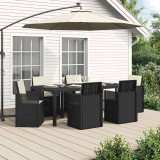 vidaXL Set de masă pentru grădină cu pernă 7 pcs Antracit și crem PP 3430071