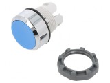 Comutator Apăsare 22mm Albastru Plat
