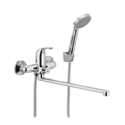 Baterie pentru cada Mixxus, 25 cm, otel inoxidabil, monocomanda, carcasa polimer, Argintiu foto