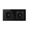 Priza Techstar&reg; Crystal TSU2, Dubla, 2 x USB, 2.1 A, Culoare Negru Onyx, Sticla Securizata, 16A