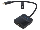 Adaptor HDMI USB C negru 0,15m