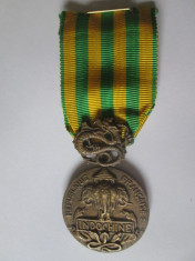 Rara! Franta,medalia comemorativa a campaniei militare din Indochina 1946-1954 foto