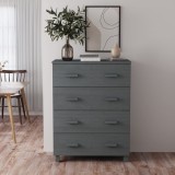 VidaXL Servantă, gri &icirc;nchis, 79x40x103,5 cm, lemn masiv de pin
