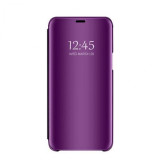 Husa Book compatibil Samsung galaxy S6 EDGE MOV-violet Clear view