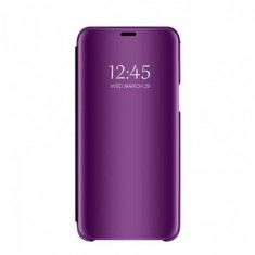 Husa compatibila cu Samsung Galaxy A52 , Clear View Flip Mirror Stand, Mov