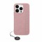 Husa pentru Apple iPhone 15 Pro, Karl Lagerfeld, Saffiano Rhinestones &amp; Charm, Roz