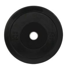 Disc Greutate Cauciuc SPORTMANN - 25 kg / 51 mm, Negru