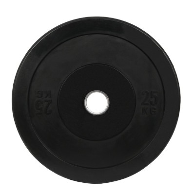 Disc Greutate Cauciuc SPORTMANN - 25 kg / 51 mm, Negru foto