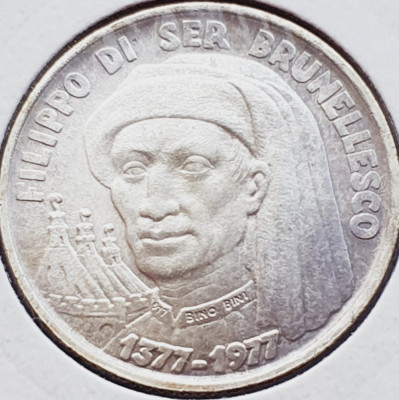 683 San Marino 1000 Lire 1977 Brunelleschi km 72 argint foto