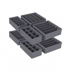 Set 8 organizatoare pentru sertare, Songmics, 32 x 10 x 32 cm, RUS08GY, Gri