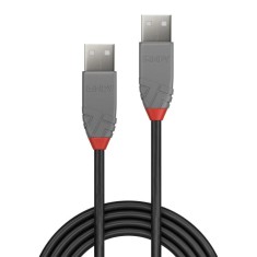Cablu Lindy 3m USB 2.0 Type A to A, Anth, &amp;quot;LY-36694&amp;quot; (timbru verde 0.18 lei) foto