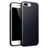 Husa Silicon Mat iPhone 8 / 7, Carcasa Slim, Protectie Antishock, Antizgarieturi, Neagra