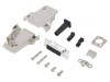 Conector D-Sub 15 PIN mamă unghi 45&deg; pentru lipire pe cablu aurit