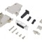 Conector D-Sub 15 PIN mamă unghi 45&deg; pentru lipire pe cablu aurit