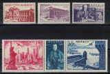 MONACO 1947 - Expozitii, primele timbre in SUA 100 de ani/ serie completa MNH, Nestampilat
