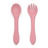 Petite&amp;Mars Take&amp;Match Silicone Cutlery tac&acirc;muri Dusty Rose 6 m+ 2 buc