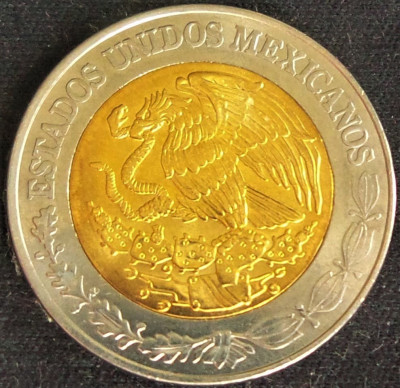 Moneda bimetal 1 NUEVO PESO - MEXIC, anul 2017 *cod 1054 = A.UNC foto