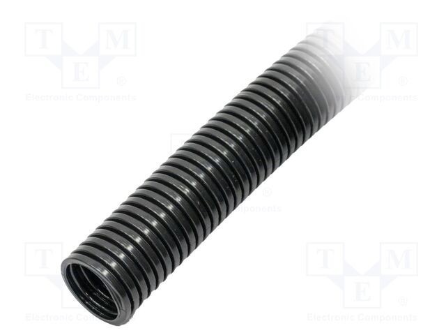 Tub de protecţie poliamidă 6 neagră 13 HELLERMANNTYTON -40&divide;120&deg;C
