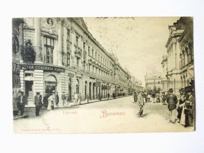 București-Strada Lipscani,case de schimb c.poș.cir.1902,stamp.Zorleni/Jud.Tutova foto