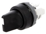 Comutator Rotativ 22mm 2 Poziții Negru