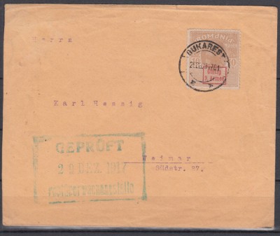 ROMANIA 1918 TIMBRE GERMANE CU SUPRATIPAR GULTIG 9 ARMEE VALOAREA 10 BANI/PLIC foto
