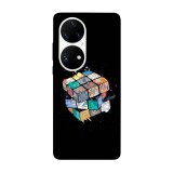 Husa compatibila cu Huawei Nova 9 model Rubik&amp;#039;s Cube 3D, Silicon, TPU, Viceversa, Transparent, Carcasa