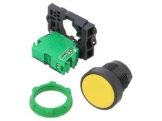 Comutator Buton Apăsare 22mm Galben