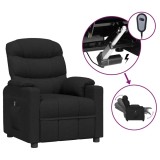 Cumpara ieftin Fotoliu rabatabil electric, negru, material textil