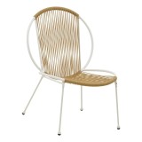 Cumpara ieftin Scaun Dapper metal alb si pe natural 64.5x74.5x76 cm