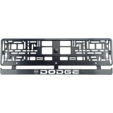 Set 2 bucati, suport numar inmatriculare Carbon, DODGE