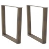 VidaXL Picioare de masă &icirc;n formă de V, 2 buc., oțel natural, 90 x (72-73,3) cm 4012655