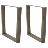 VidaXL Picioare de masă &icirc;n formă de V, 2 buc., oțel natural, 90 x (72-73,3) cm