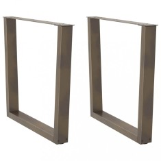 vidaXL Picioare de masă &icirc;n formă de V, 2 buc., oțel natural, 90 x (72-73,3) cm 4012655