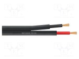 Cablu difuzor 2x2,5mm&sup2; litat negru PVC Reds Music 500m