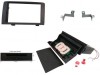 Rama Radio 2DIN cu Incarcator Wireless Fiat Idea (2005-) Gri Inchis, Buzunar Basculant, 5W