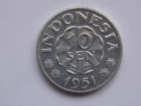 10 SEN 1951 INDONEZIA-XF, Asia