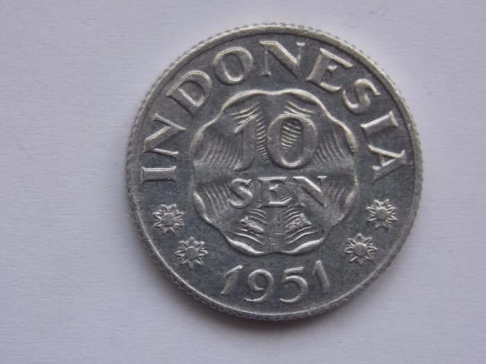 10 SEN 1951 INDONEZIA-XF