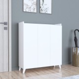 Comoda Sirdal 103,5x90x30cm alb cu 3 usi [en.casa] HausGarden Leisure, [en.casa]