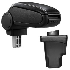 [pro.tec] Marca specifica pentru cotiera auto Seat Leon III (5F) - cotiera auto - cu compartiment pentru depozitare - imitatie piele - negru, cu cusat foto
