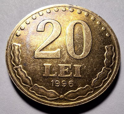 Moneda 20 lei 1996 RARA (tiraj 500.000) foto