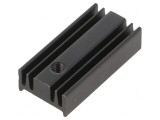 Radiator TO220 Negru 25x12.6x6.5mm 32K/W