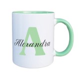 Cana maner verde personalizata prenume Alexandra, INOVATIX&reg;. 330ml