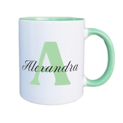 Cana maner verde personalizata prenume Alexandra, INOVATIX&amp;reg;. 330ml foto