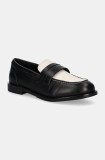 Aldo mocasini de piele ADIBAEN femei, culoarea negru, cu toc plat, 13838591 ADIBAEN