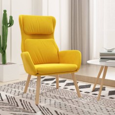 vidaXL Scaun de relaxare, galben muștar, catifea 341358