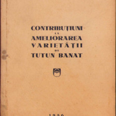 HST C841 Contribuțiuni la ameliorarea varietății de tutun Banat 1936 Dumitrescu