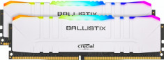 Memorie Crucial Ballistix RGB 32GB (2x16GB) DDR4 3200MHz CL16 White Dual Channel Kit foto